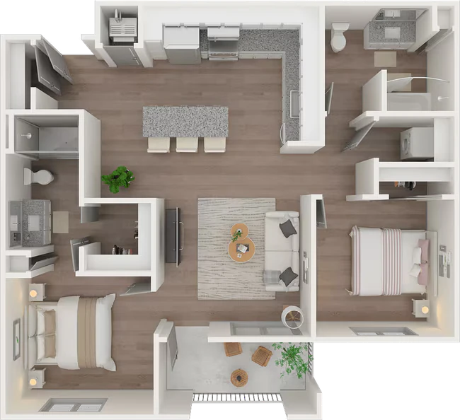 Two Bedroom 11303 floor plan